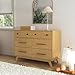 Davinci Otto 6-Drawer Baby Dresser for Bedroom - GREENGUARD Gold Certified - Multi-Purpose Storage Double Chest of Drawers for Boys and Girls - Dresser for Kids Bedroom, Living Room, Nursery - Honey