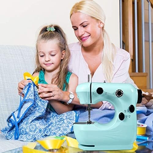 Sewing Machine with Extension Table&Foot Pedal Sewing Machine for Beginners Kids Sewing Machines Embroidery Machine Overlocker Sewing Machine for Kids Ages 8-12[Mint Green]