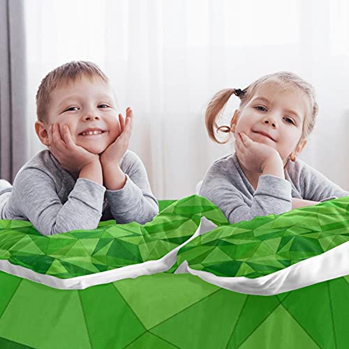 Parure de lit housse de couette vert mosaïque pour une chambre cocooning - 3