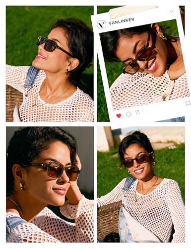VANLINKER Polarized Trendy Square Sunglasses for Women Men 2025 Retro Chic Cute Shades VL98493