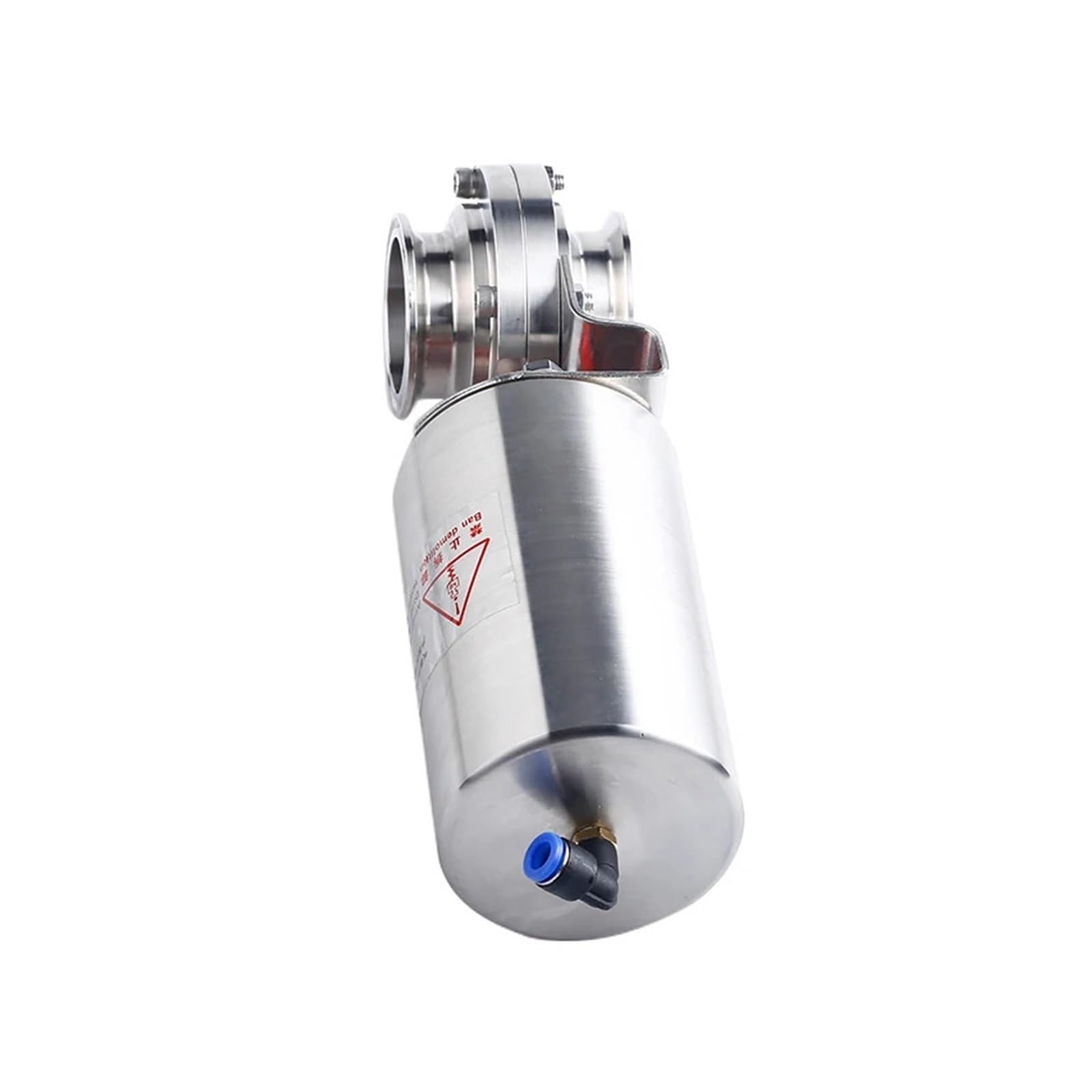 Válvula de Mariposa Sanitaria de Acero Inoxidable 304 316L con actuador neumático for elaboración casera de Cerveza, de 19 a 108 mm, con Abrazadera Triple de 1,5", 2" y 4"(32mmK50.5)