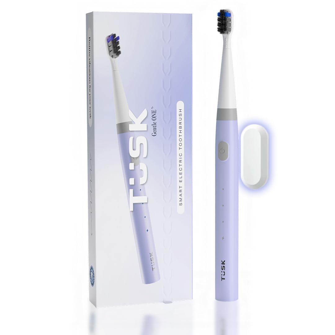 Tusk Smart Electric Toothbrush with Magnetic Wall Mount | Sonic Technology, 3 Modes (Clean, Sensitive, Whitening) | Long Battery Life | USB-C Fast Charging | Waterproof (IPX7) | Gentle & Effective Cleaning-image-32