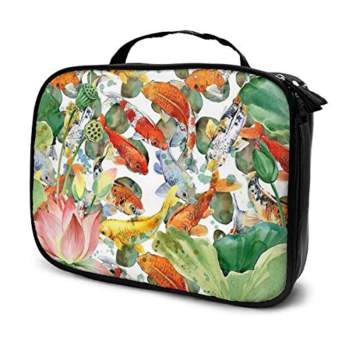 Preisvergleich Produktbild Kosmetiktasche Bringing Lucky Koi Aufbewahrungstasche Tragbar Multifunktionale Tragetasche geeignet für Sport Fitnessstudio Yoga Strand Baden