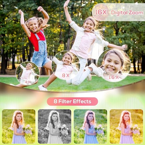 Image of Digital Camera for Kids, 48MP FHD 1080P Point and Shoot Digital Cameras with 16X Zoom Anti-Shake