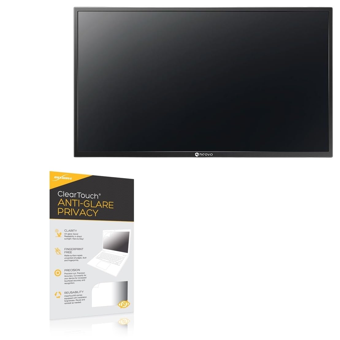 BoxWave Screen Protector Compatible With AG Neovo PM-32 (32 in) - ClearTouch Anti-Glare Privacy (2-Pack), Privacy Screen Protector Flexible Film Anti-Glare