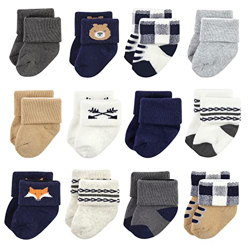 Image of Hudson Baby Baby Girls' Cotton Rich Newborn and Terry Socks