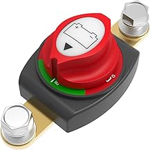 Battery Disconnect Switch, Malictele On/Off Side Post Battery Switch 275A 12-48V Power Cut Master Disconnect Isolator for Car Vehicle RV and Boat