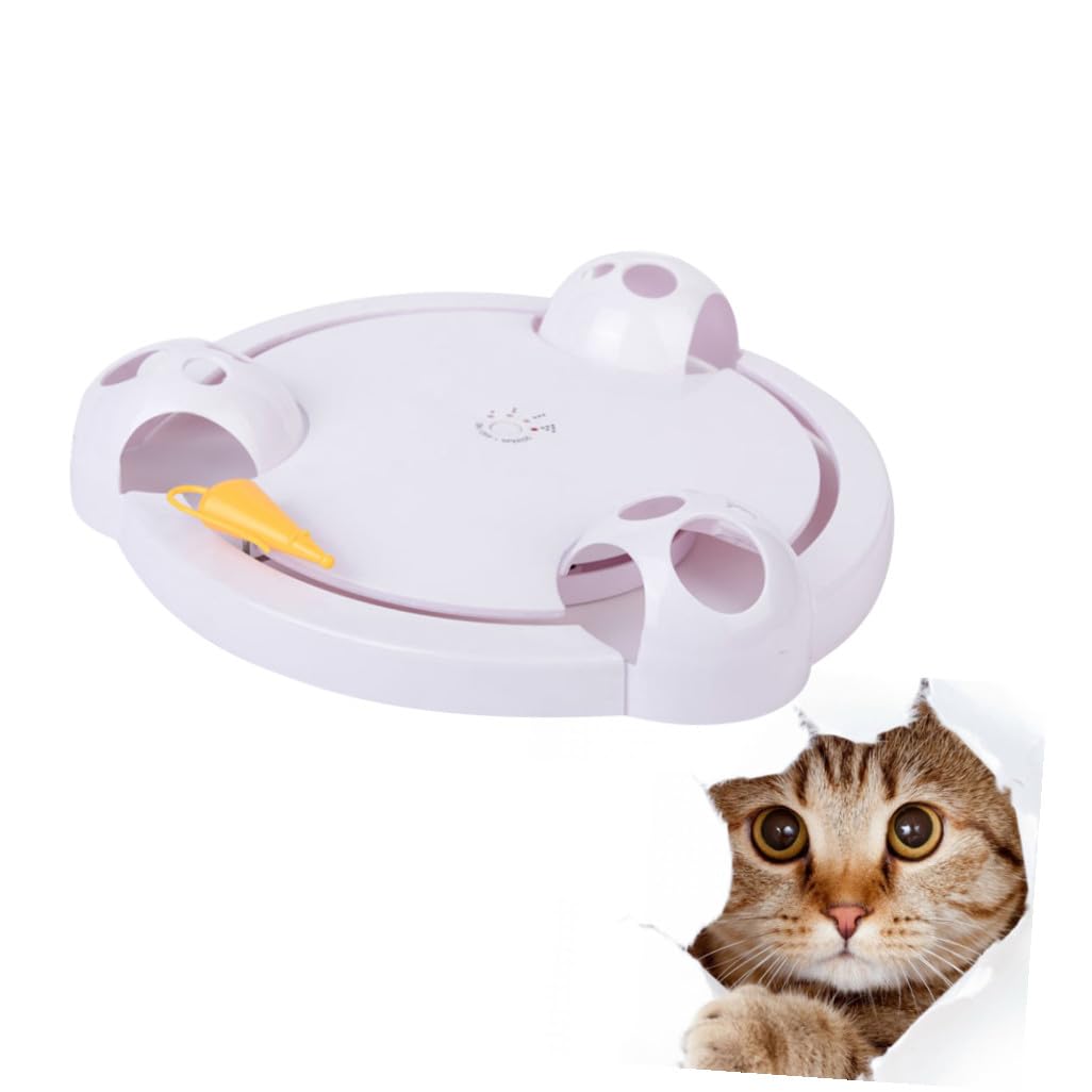 DOITOOL 1 Pc Juguetes electricos Juguete para Gatos Juguetes eléctricos para Gatos Palo de Gato burlón Juguete Giratorio para Gatos Mascota Teaser de Gato