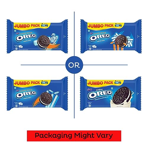 Image of Oreo Cadbury Vanilla Flavour Creme Sandwich Biscuit, 481.25 g Jumbo Pack (Pack of 2)