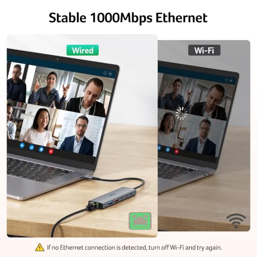 acer USB C Hub 10Gbps, 6-in-1 USB C to Ethernet Adapter for Laptop/PC - image 4