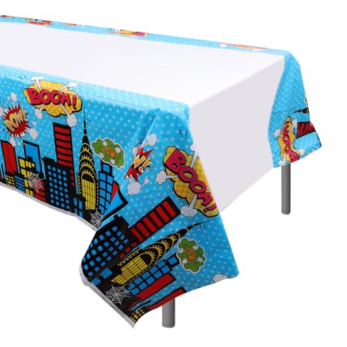 SAVITA Lot de 3 Nappes Anniversaire Araignée, 180x108cm Nappe de Fête Héros pour Desserts Décoration Table Thème pour Enfants Hommes Femmes Fournitures...