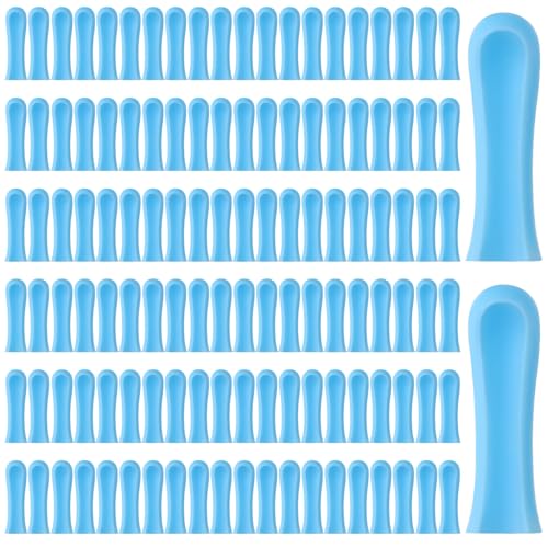 HJZHII 120 puntas de limpieza de cera de oído, puntas de repuesto para cámara de oídos, punta de cuchara de silicona para orejas en húmedo y seco, juego de accesorios para adultos removedor de cerumen