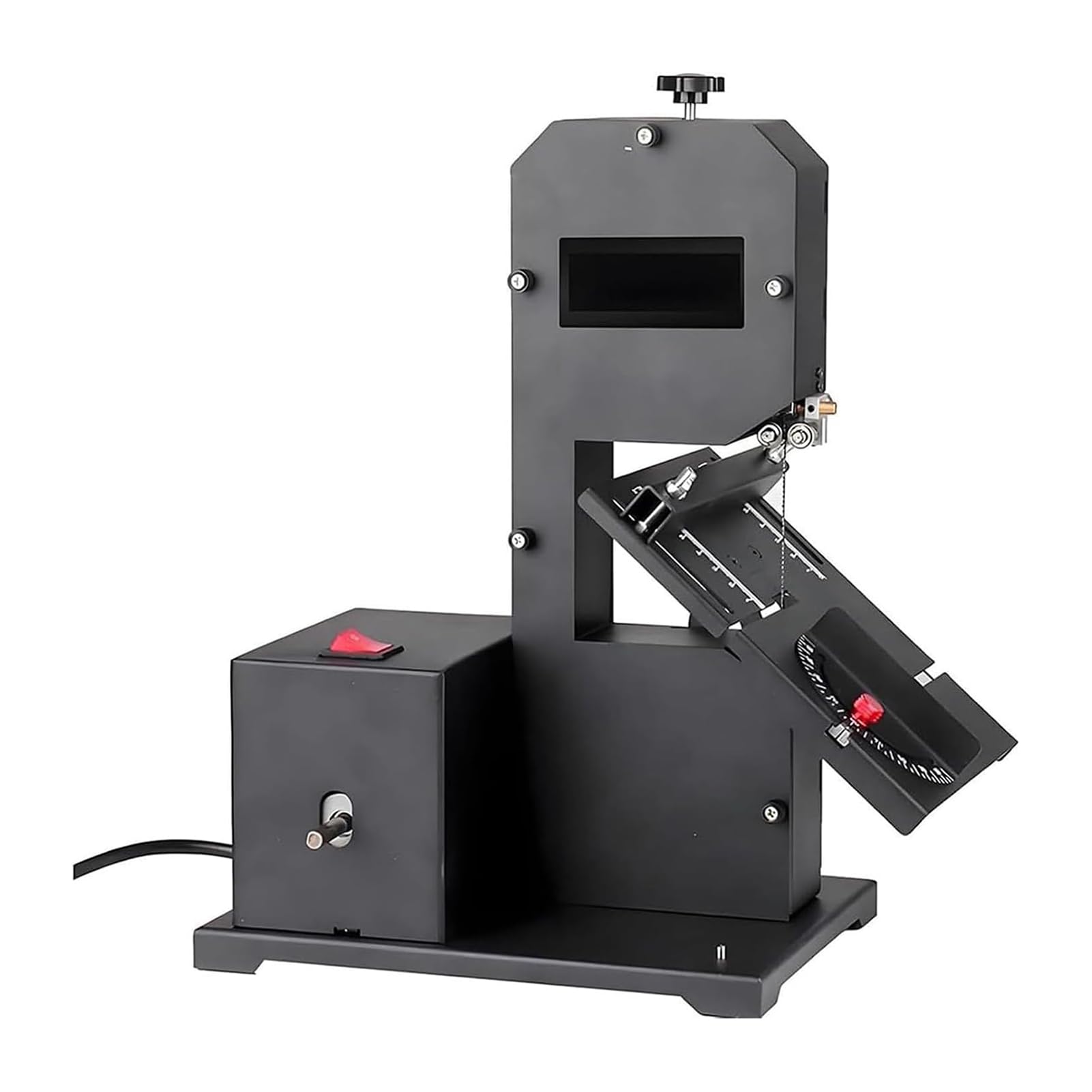 Sierra de Cinta 800W Profesional para Carpintería, Sierra de Cinta de sobremesa, Profundidad de Corte de 70 mm + Garganta de 90 mm, Cortes Curvos y Rectos, 1750 r/min