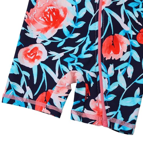 Image of HUAANIUE Toddler Girl Swimsuit Long Sleeve UPF50+ Sun Protection
