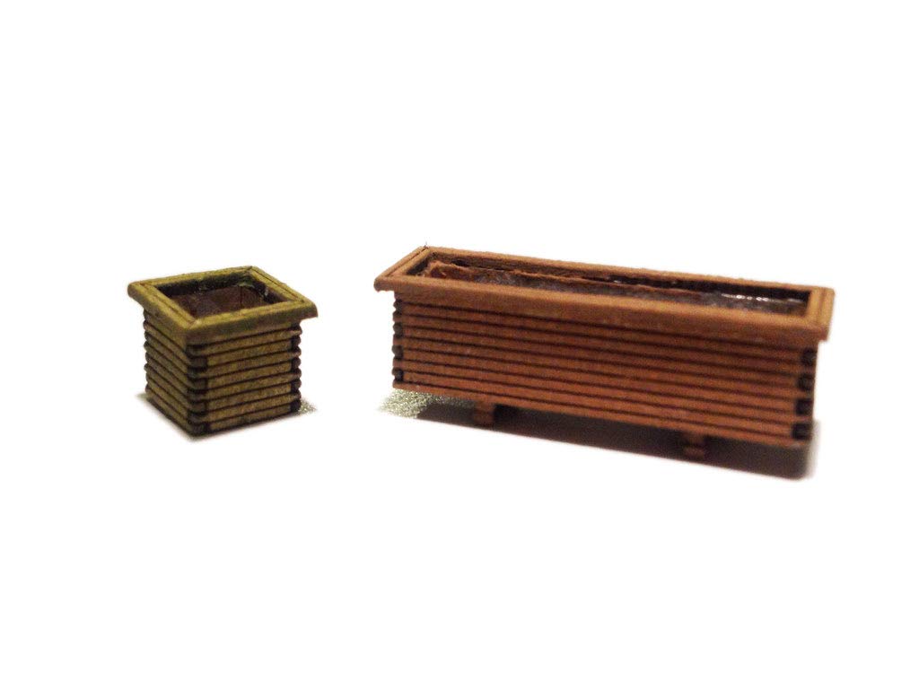 Scale Model Scenery LX015-OO laser Cut Planters & Troughs OO/4mm/1:76