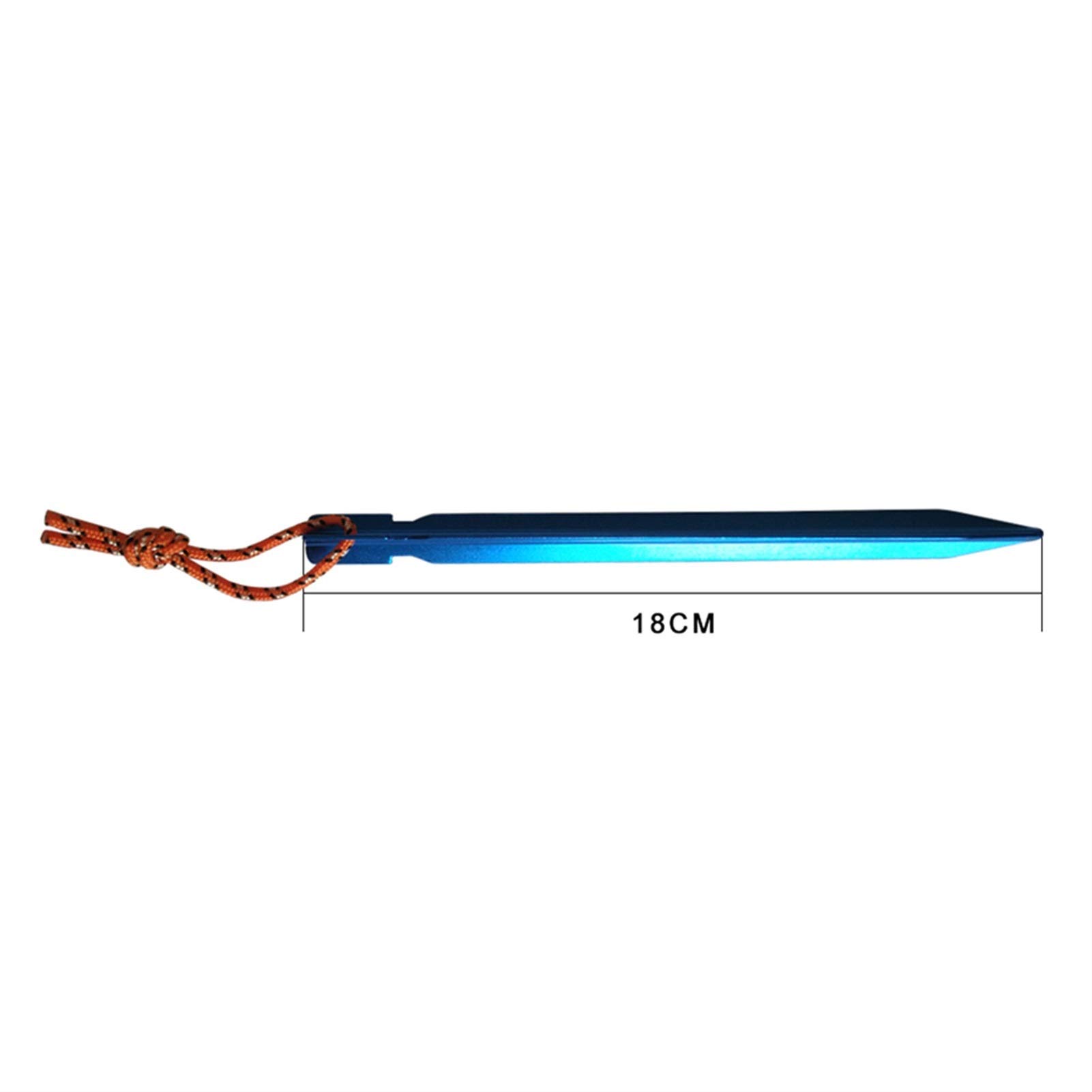 Gwoździe do namiotu 10 sztuk/zestaw 18 cm Kołki do namiotu ze stopu aluminium z liną Stawka Camping Sprzęt do wędrówek pieszych Na zewnątrz Akcesoria do namiotów podróżnych Namiot stały (niebieski)