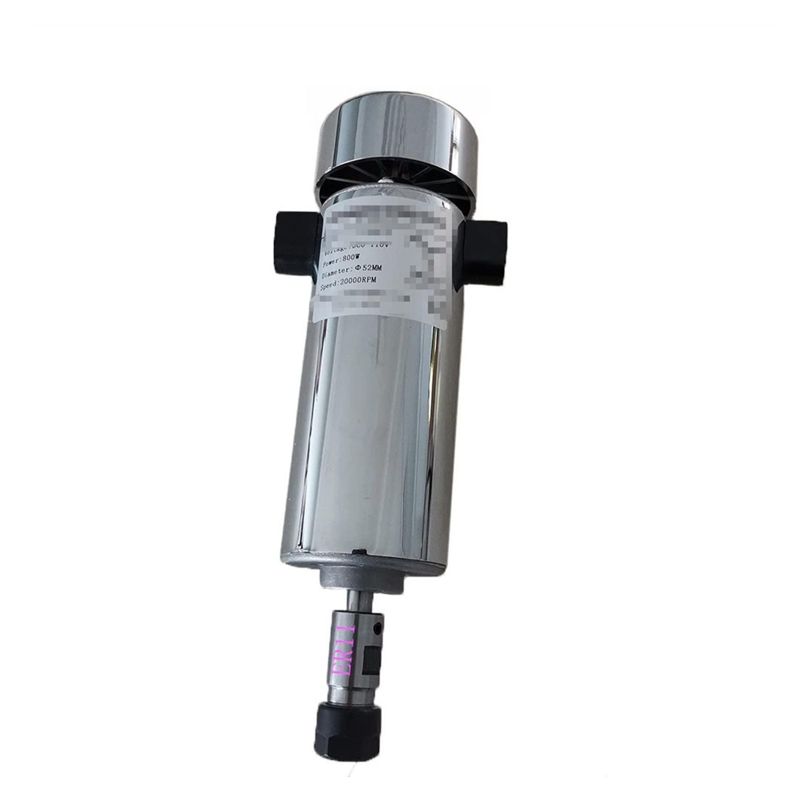 Lloopk Package 1 Spindle Motor, Air Cooled 0.8Kw Dc110v 20000Rpm Cnc Spindlemotor Kit Er11/ Chuck 800W Spindle Motor/Power Supply Speed Governor For Engraving(Package 1)