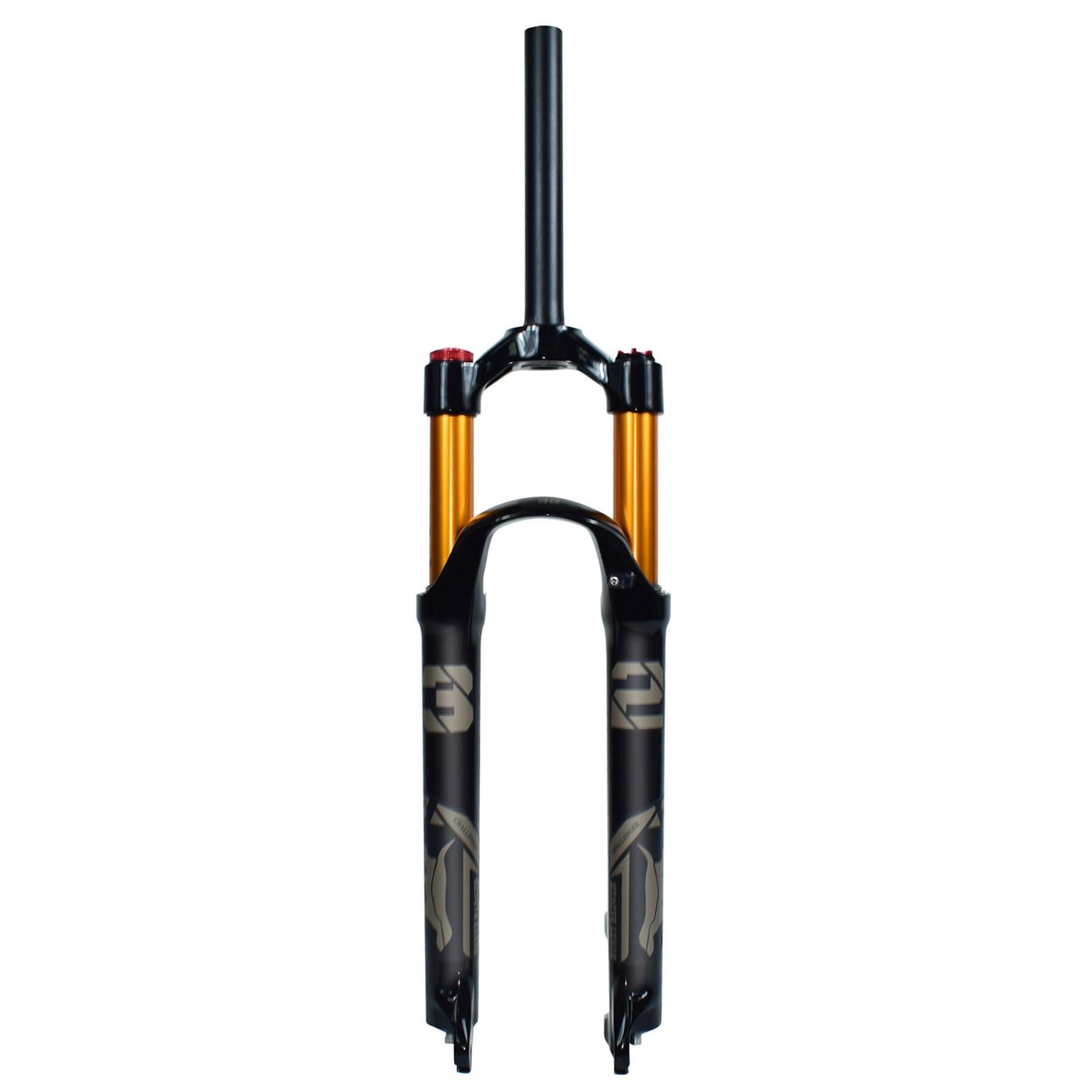 ZXGSXIOU 26/27.5/29 Inch Bike Suspension Fork FK24-120/01 120mm Travel Thread-Less Steerer 9x100mm QR Disc Brake Version Mountain Air Forks