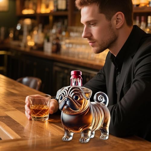 Botellas de vino transparentes con diseño sofisticado de jarra de whisky 7