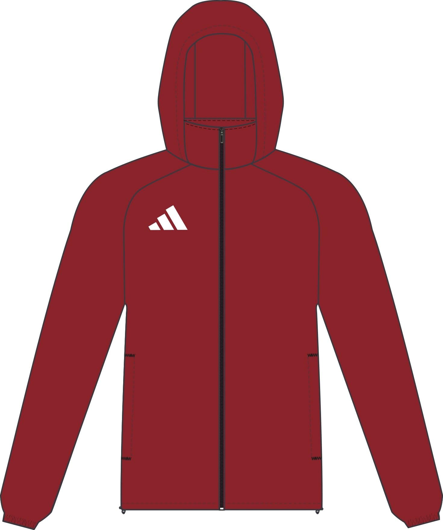 adidas Uniseks - dzieci Entrada26 All Weather Kids Coat, team power red 2/white, 15-16 Years