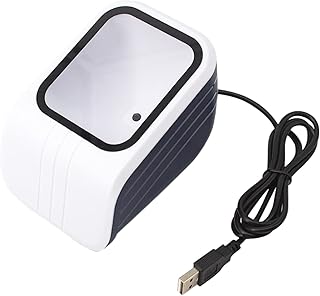Tempaky Plataforma de leitor de código de barras 1D 2D QR com aviso de anúncio de voz Leitor de código de barras com fio USB Sensor de imagem CMOS mãos-livres Scanner de mesa Grande janela de digitali
