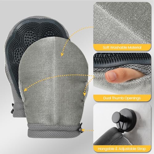 Guantes de depilación de gatos 17x24cm para limpieza profunda y eliminación de pelos en sofás 6