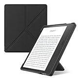 MoKo Case Fits Kindle Oasis (9th Generation, 2017 Release) ONLY, Slim Shell Origami Stand Cover with Auto Wake/Sleep (Not Fit All-New Kindle Oasis 10th Gen 2019) - Black
