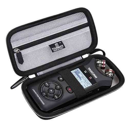 Image of Tourmate Hard Case for DR-05 /DR-05X /DR-05XP Stereo Handheld Digital Audio Recorder - Travel Box for Xvive XV1-R Recorder(Only Case) (Black & Gray, DR-07X)