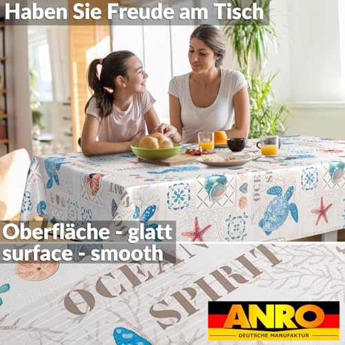 Nappe en toile cirée océan 220x140 cm lavable table rectangle