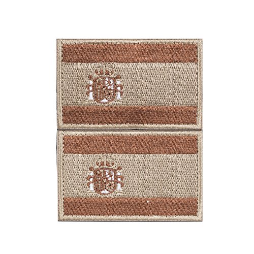 Parche España Velcro 2 Parches x Bandera Táctico con podría ser pegado a la ropa