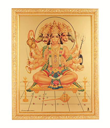 PanchMukhi Hanumanji cadre photo déco murale religieuse hindoue