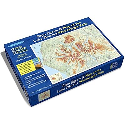 Topo Jigsaw and Map of the Lake District Wainwright Fells
