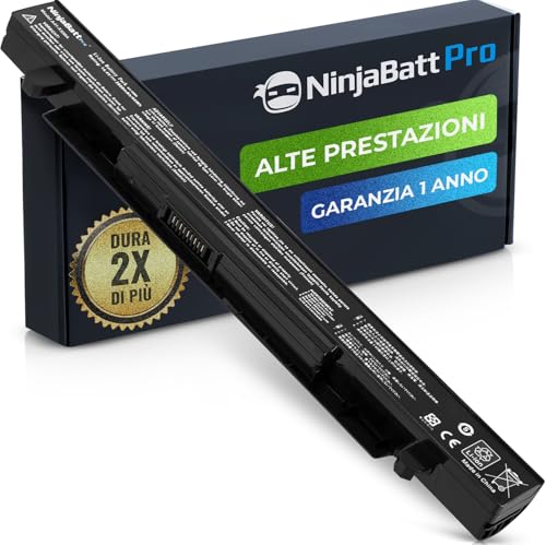NinjaBatt Batteria Pro per ASUS A41-X550A A41-X550 F550 F450 X550 R510C A550 K550 P550 X550C X550DP X450 A550L X550J R510 - Samsung Cellule [4 L/260 0 mAh/37 Wh]