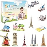 ICERONG 3D Jigsaw Puzzle Paper for Children Gift Box Packaging Sight Seeing Model Learning Game Earl