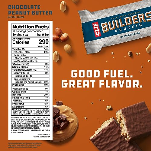 Clif Builder'S Clif Bar Clif Builders - Chocolate Peanut Butter Flavor - Protein Bars thumb #5
