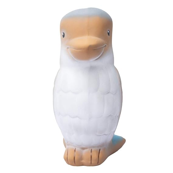 Kookaburra Baby Teether, Rattle & Bath Toy 4.7 in Australian Animal | GOLS-Certified Natural Rubber, Hand-Painted, Non-Toxic, BPA-Free | Safe Sensory Toy for Newborns & Infants (0+ Months)