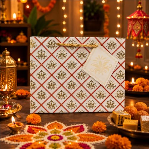 Image of Gift Bags small Pack of 10 - Paper Bags for Gifting - 9x7x2.5 Inch - Paper Bags for Return Gift | Return Gift Bags for Wedding Birthday Baby Shower | 4 Color Combo by Apex Graphics