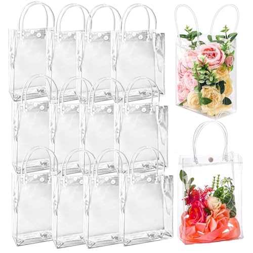 La mejor comparación de Plástico transparente Top 10. 41 ACOVARK 40PCS Bolsas de Regalo de PVC Transparente, Bolsas de Plástico Reutilizable, con Asas y Botón, Adecuado para Fiestas, Bodas, Cumpleaños, Escolares (transparente,...
