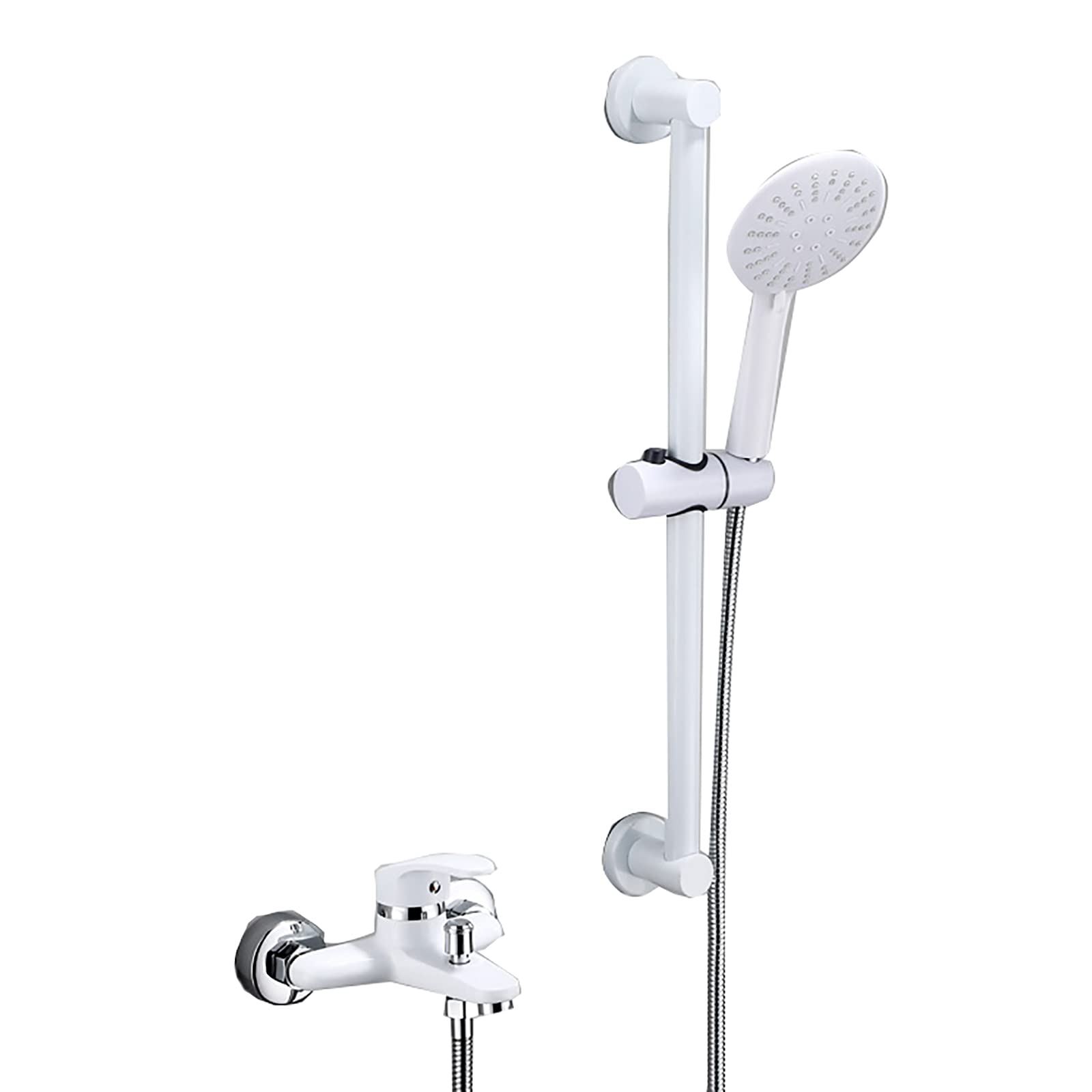 Robinet de remplissage de baignoire en laiton massif design blanc minimaliste