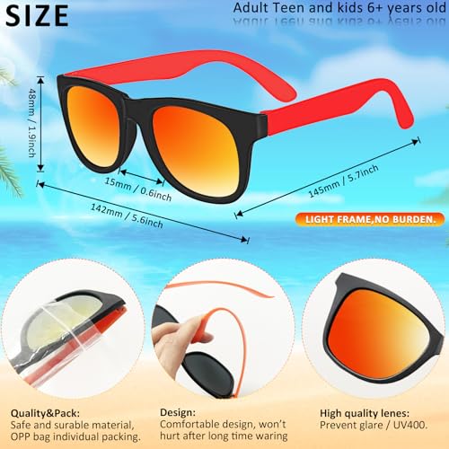 100 PCS Sunglasses Party Favors Bulk,Neon Sunglasses with UV Protection for Adults Kids Boys Girls Summer Pool Beach3