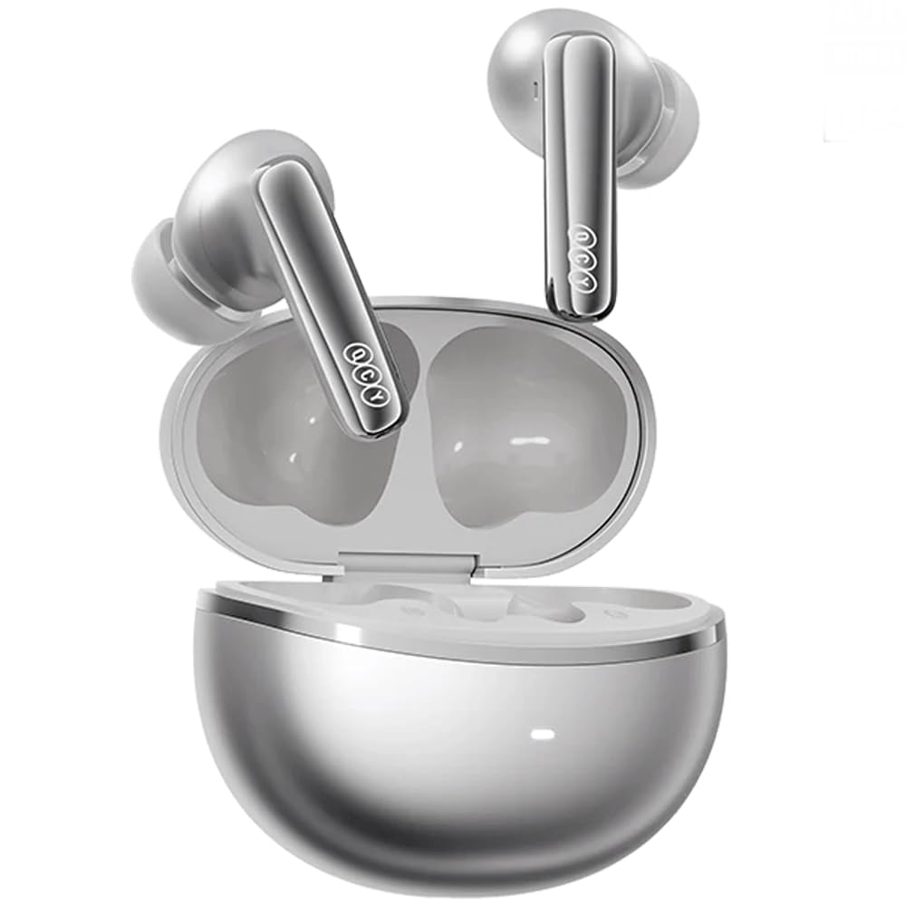 QCY MeloBuds N70 Auriculares Bluetooth, audio Hi-Res, LDAC, 50 dB Hybrid ANC cancelación de ruido, 50 horas de duración de la batería, gris, in-ear, inalámbrico