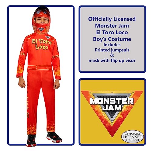 Rubies Childs Monster Jam El Toro Loco Costume Jumpsuit