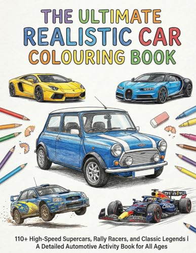 The Ultimate Realistic Car Colouring Book: 110+ High-Speed Supercars, Rally Racers, and Classic Legends | A Detailed Automotive Activity Book for All Ages image 2