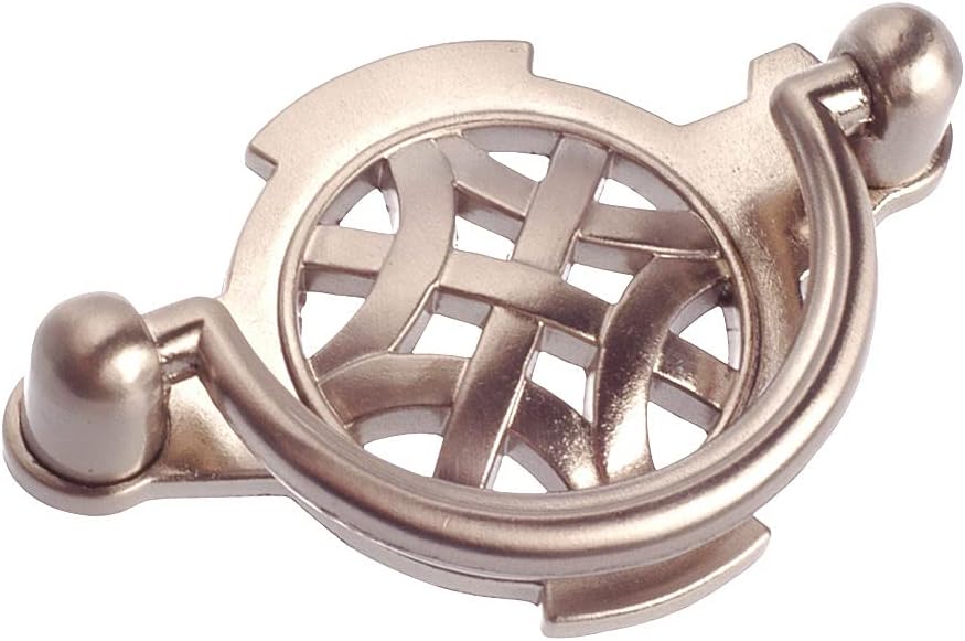 Richelieu Hardware BP2381964195 Provence Collection 2 1/2-inch (64 mm) Center-to-Center Brushed Nickel Traditional Cabinet and Drawer Pull Handle for Kitchen, Bathroom, and Furniture