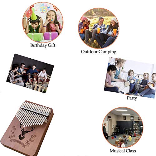 SANMONK Kalimba – 17 touches – Piano en bois massif – Pour enfants et adultes – Idée cadeau de Noël - Les Beatles, Paul McCartney, John Lennon, RIngo Starr, George Harrison SANMONK Kalimba - 17 touches - Piano en bois massif - Pour enfants et adultes - Idée cadeau de Noël – Image 6