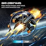 KOORUI 27 Inch Curved Gaming Monitor QHD (2560 x 1440) 180Hz, 1ms 1500R Display, Adaptive Sync, 90% DCI-P3, HDMI 2.0 & DisplayPort 1.4, VESA, Tilt, Eye Care, 27E6QCA - Image 2