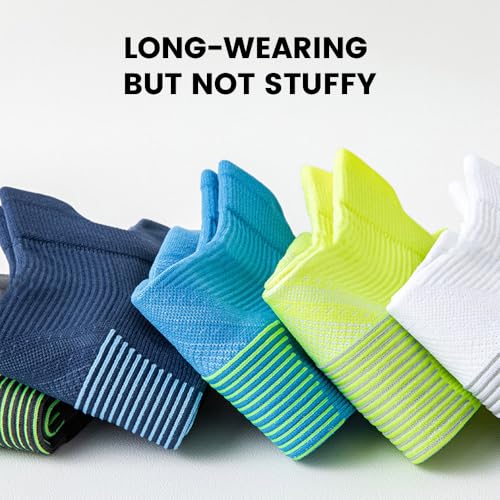 Athletic Running Socks,Casual Athletic Gym LightWeight Thin Cotton Sport Running Socks for Men Womens - (2 Pair)2