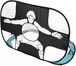 FINYQBET Rede De Futebol Para Infantil Portátil, Gol Dobrável 2 em 1 com Alvo de Tiro, 120x80x80cm, Leve e Resistente - Ideal para Crianças em Casa, Parque e Praia