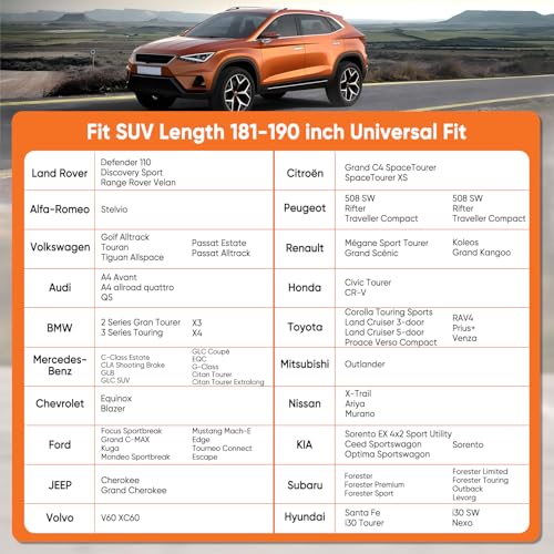 Image of NEVERLAND SUV Car Cover Waterproof All Weather Outdoor Full Car Cover for Automobiles Snow Rain Sun UV Dust Protection Scratch Universal Fit SUV Up to 190 inch