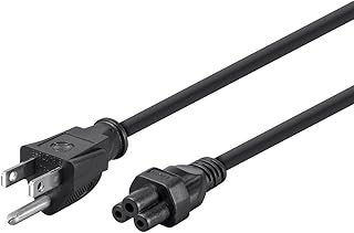 Monoprice Power Cord - NEMA 5-15P to IEC 60320 C5, 18AWG, 10A/1250W, 3-Prong, Black, 6ft